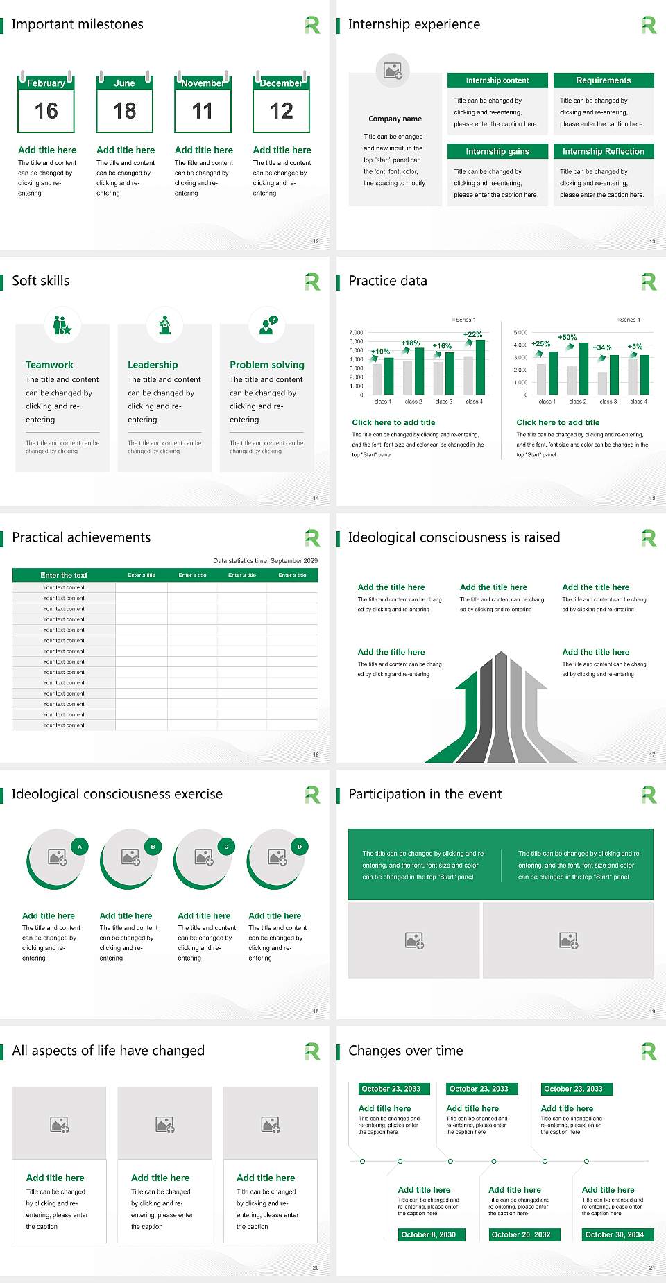 Roosevelt University National Scholarship Defense PPT Template4:3 ratio PPT effect preview image3