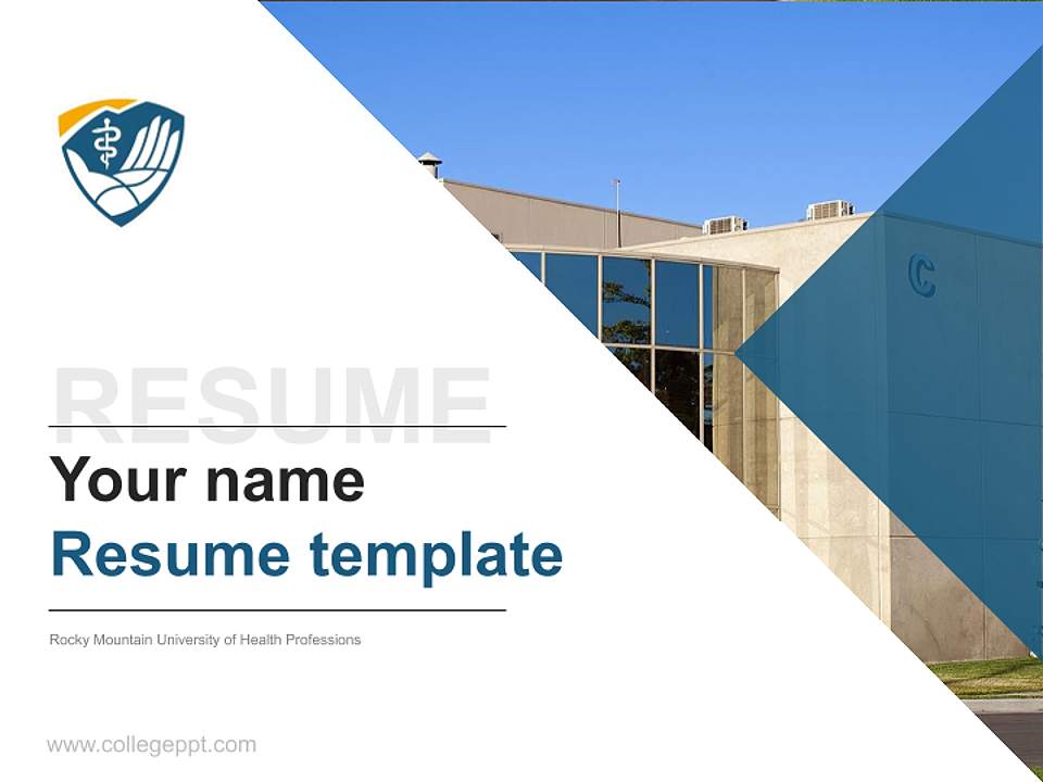 Rocky Mountain University of Health Professions Resume PPT Template4:3 ratio PPT effect preview image5