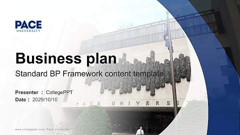 Pace University Competition/Entrepreneurship Contest PPT Template
