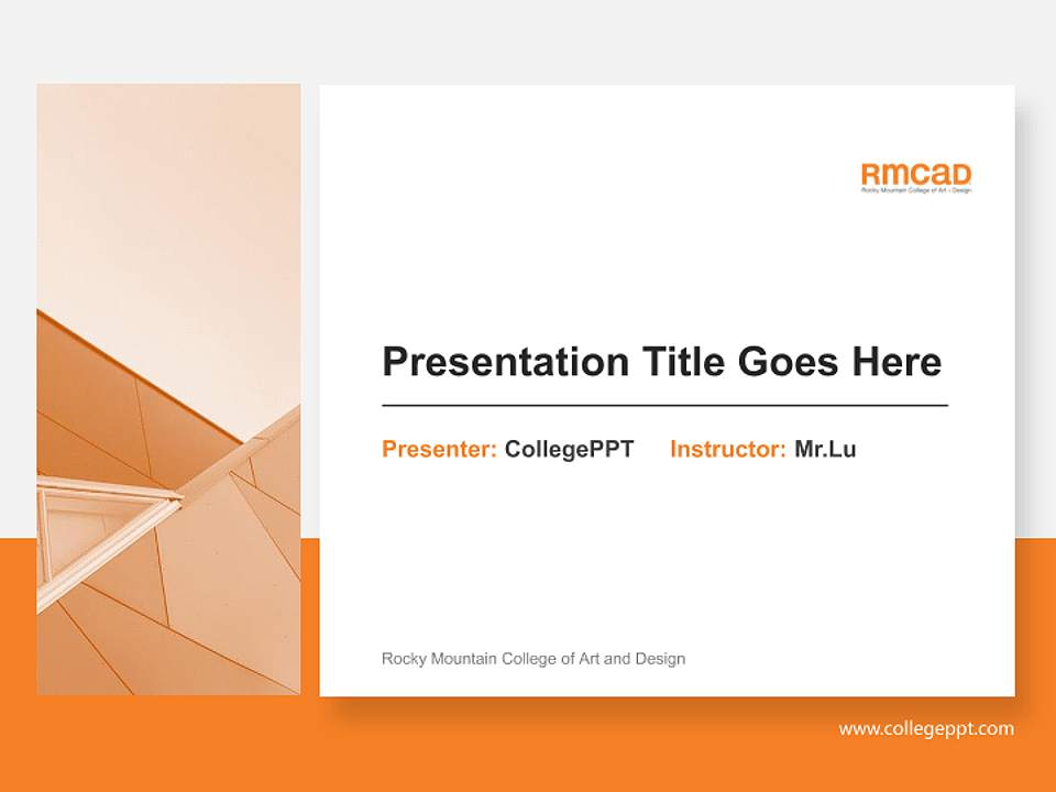 Rocky Mountain College of Art and Design General Purpose PPT Template4:3 ratio PPT effect preview image6