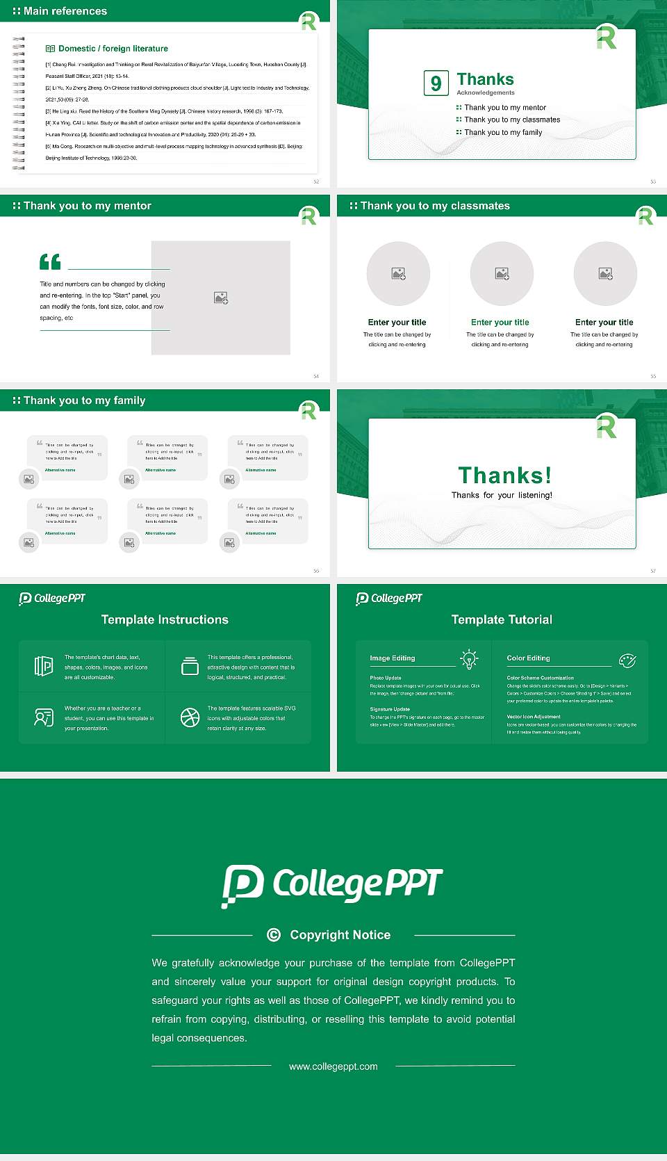 Roosevelt University Graduation Thesis Defense PPT Template16:9 ratio PPT effect preview image7