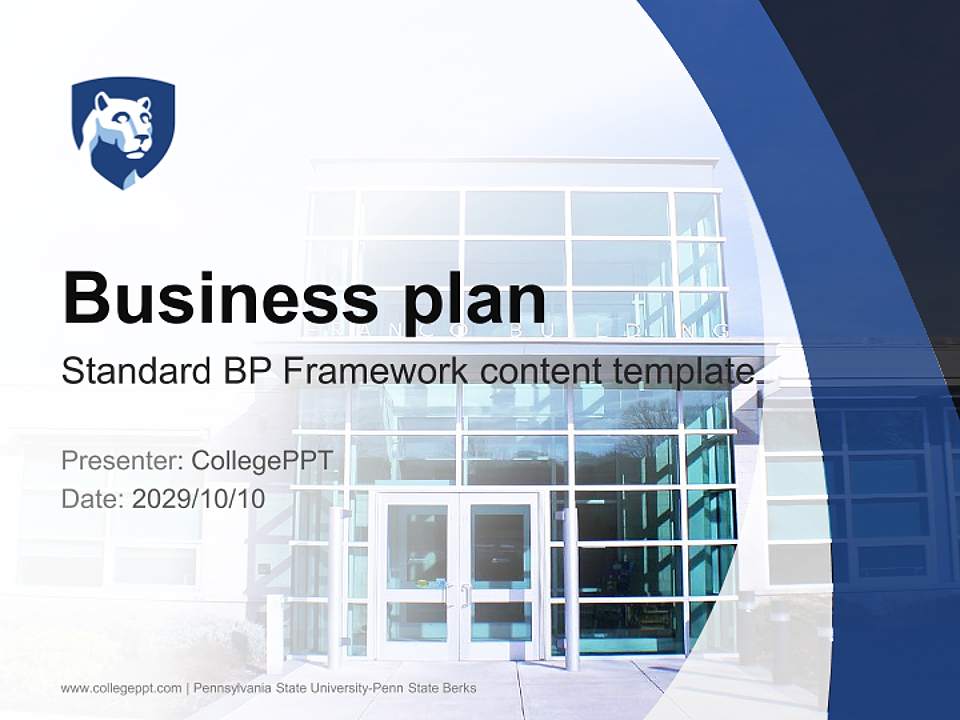Pennsylvania State University-Penn State Berks Competition/Entrepreneurship Contest PPT Template4:3 ratio PPT effect preview image9
