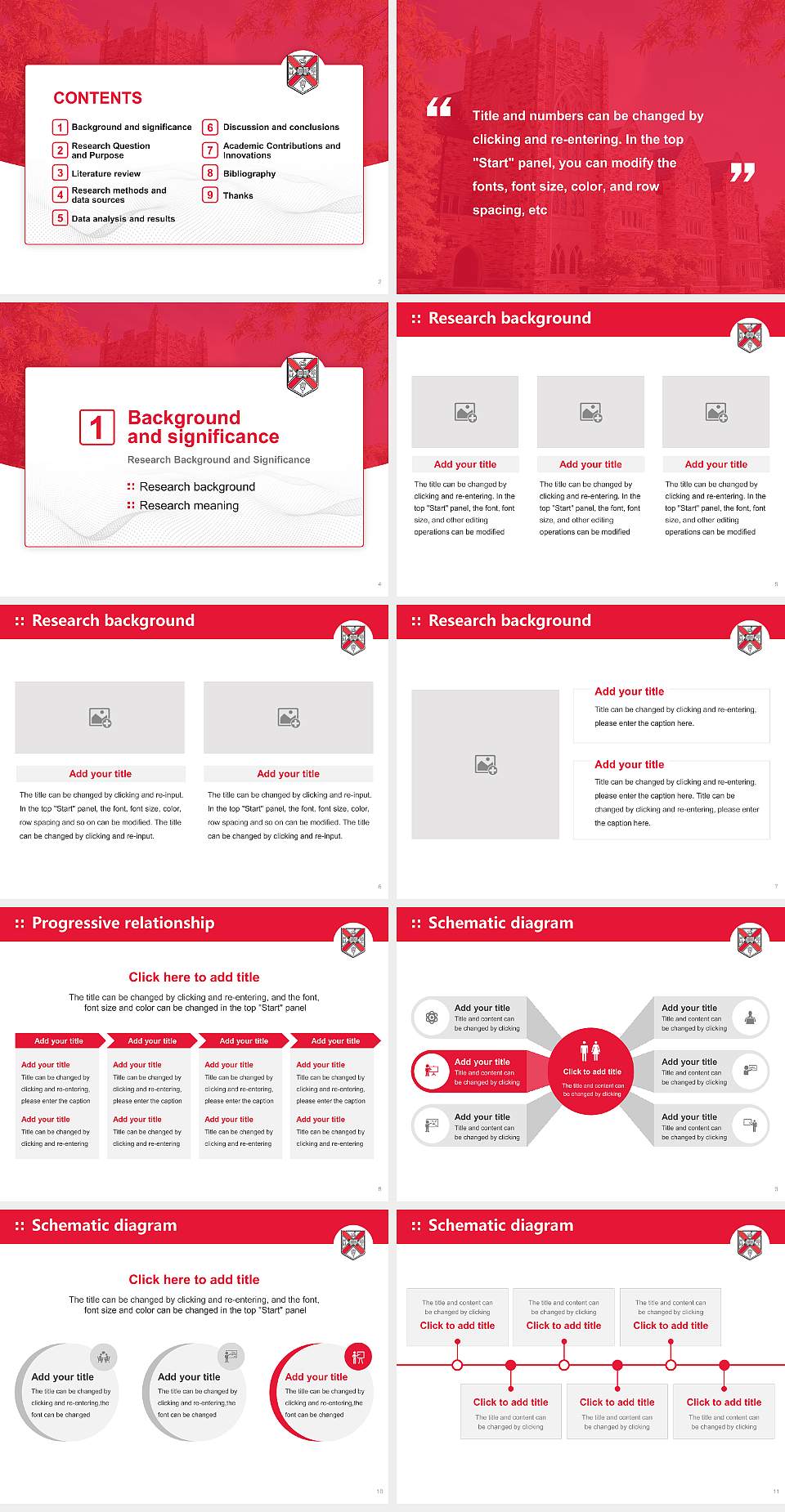 Rhodes College Graduation Thesis Defense PPT Template4:3 ratio PPT effect preview image2