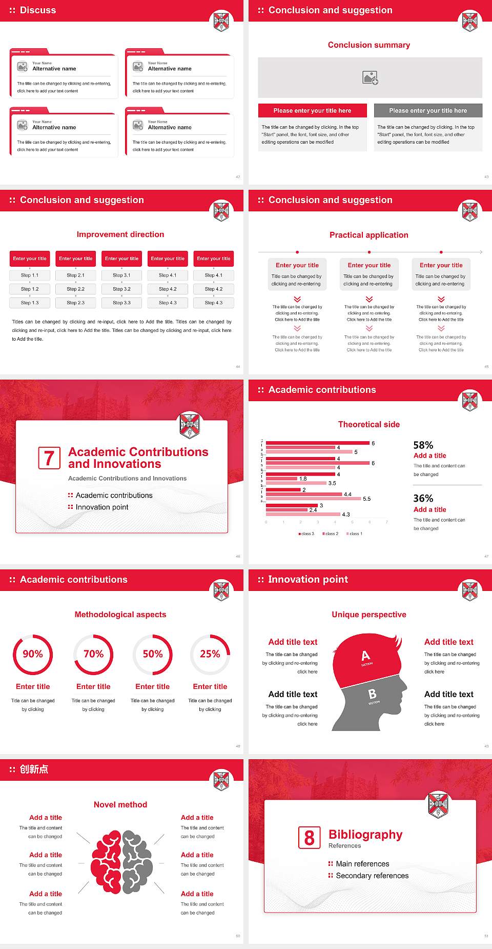 Rhodes College Graduation Thesis Defense PPT Template4:3 ratio PPT effect preview image6