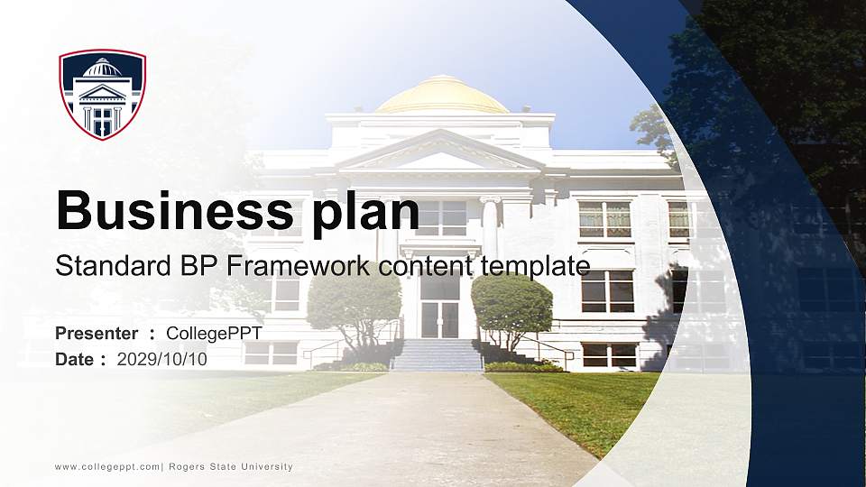 Rogers State University Competition/Entrepreneurship Contest PPT Template16:9 ratio PPT effect preview image