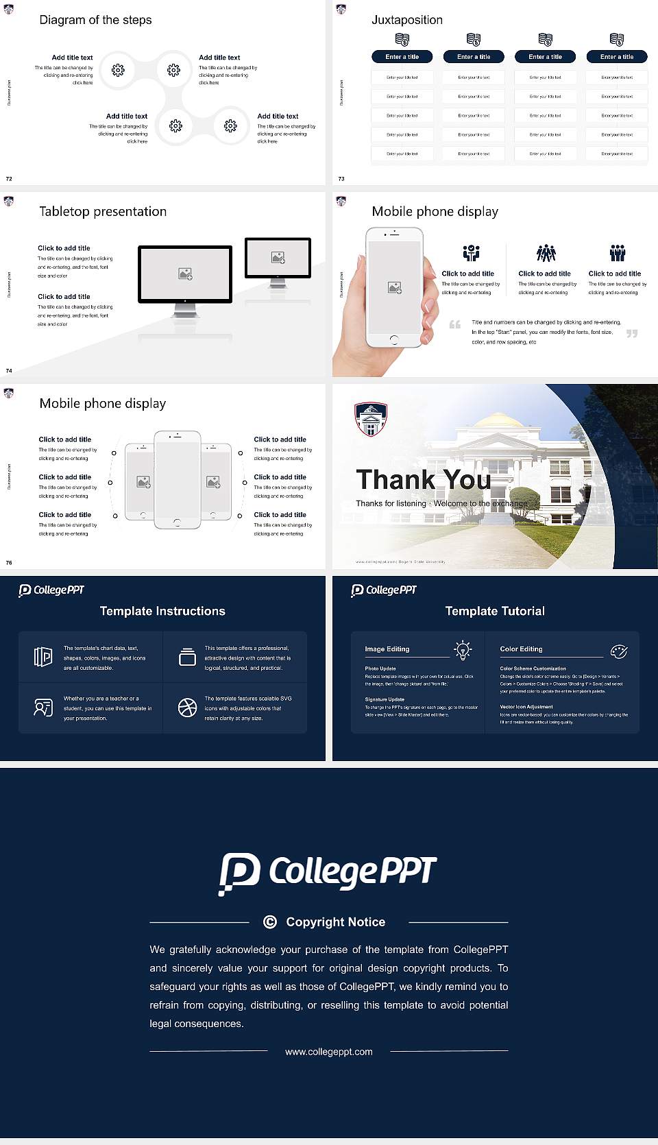 Rogers State University Competition/Entrepreneurship Contest PPT Template16:9 ratio PPT effect preview image9