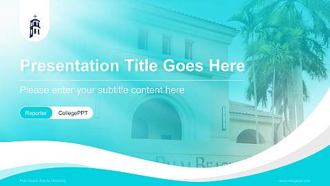 Palm Beach Atlantic University Lecture Sharing and Networking Event PPT Template