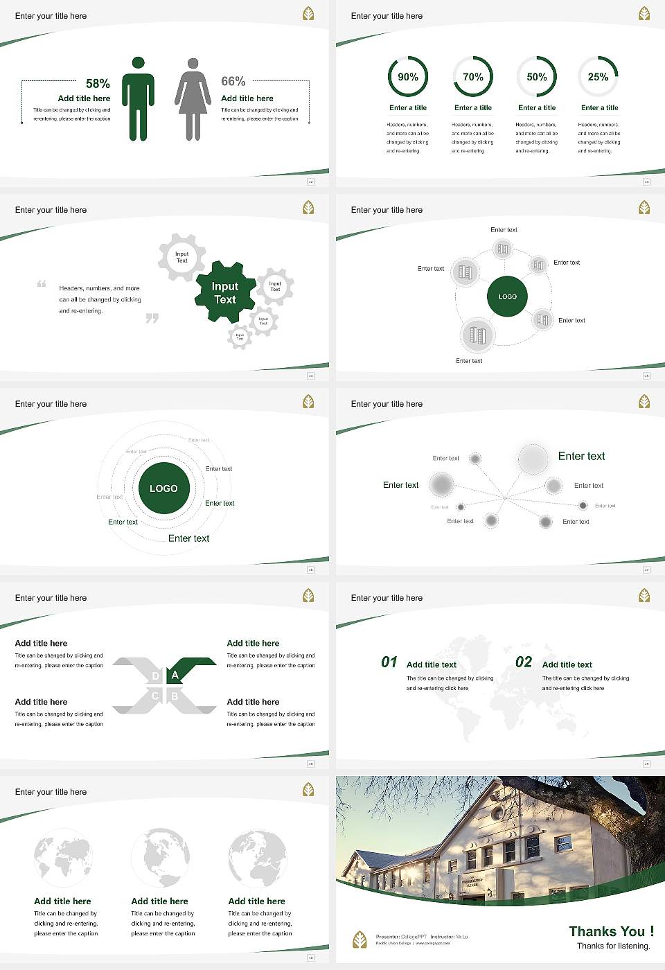 Pacific Union College Course/Courseware Creation PPT Template16:9 ratio PPT effect preview image4