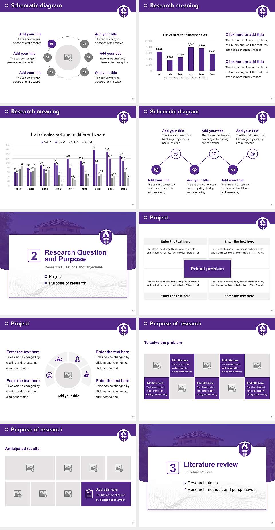 Ouachita Baptist University Graduation Thesis Defense PPT Template4:3 ratio PPT effect preview image3
