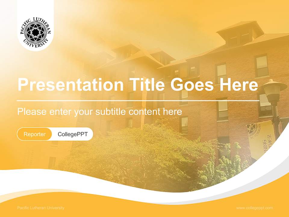 Pacific Lutheran University Lecture Sharing and Networking Event PPT Template4:3 ratio PPT effect preview image4