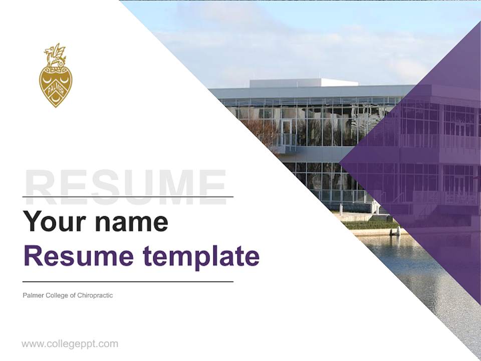 Palmer College of Chiropractic Resume PPT Template4:3 ratio PPT effect preview image5