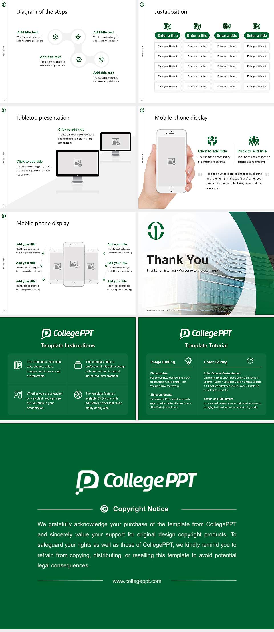 Rush University Competition/Entrepreneurship Contest PPT Template4:3 ratio PPT effect preview image9