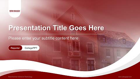 Rose-Hulman Institute of Technology Lecture Sharing and Networking Event PPT Template
