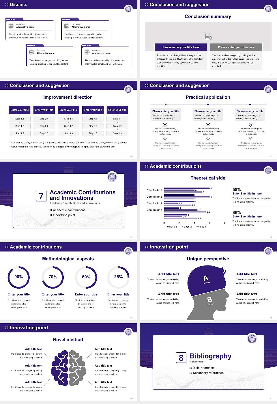 Paine College Graduation Thesis Defense PPT Template16:9 ratio PPT effect preview image6