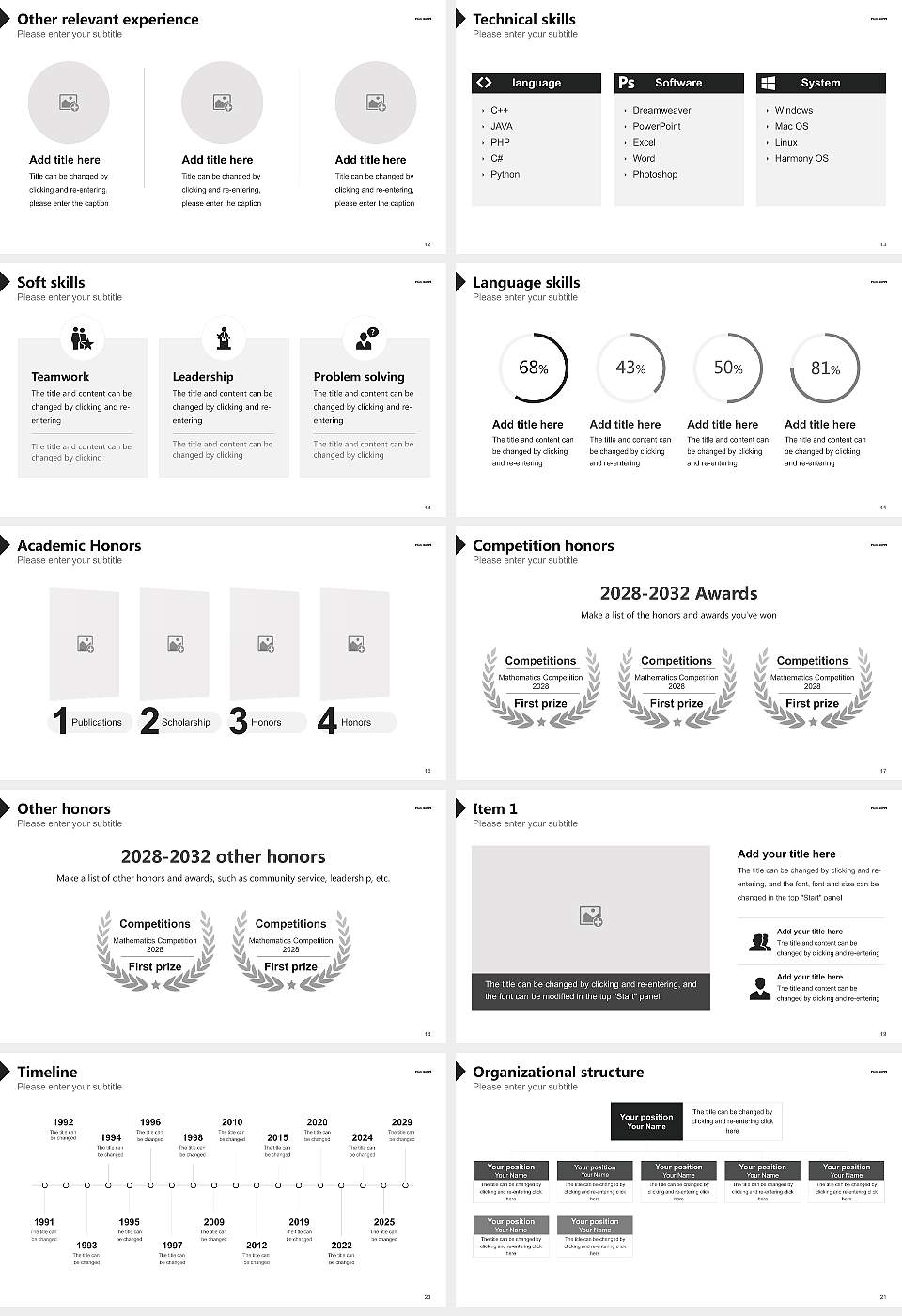 Paul Quinn College Resume PPT Template16:9 ratio PPT effect preview image3