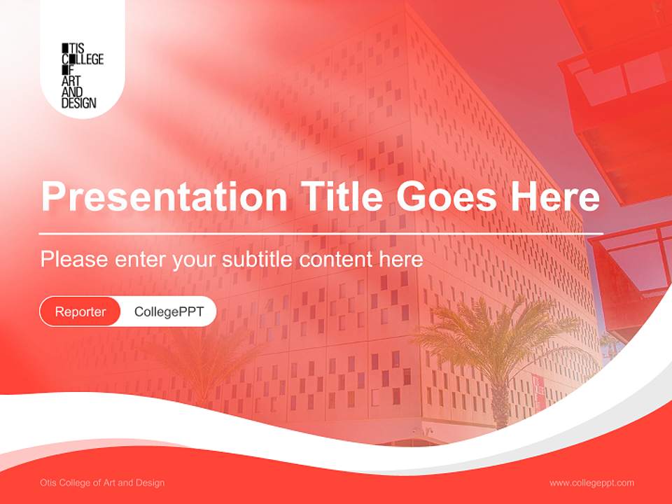 Otis College of Art and Design Lecture Sharing and Networking Event PPT Template4:3 ratio PPT effect preview image4