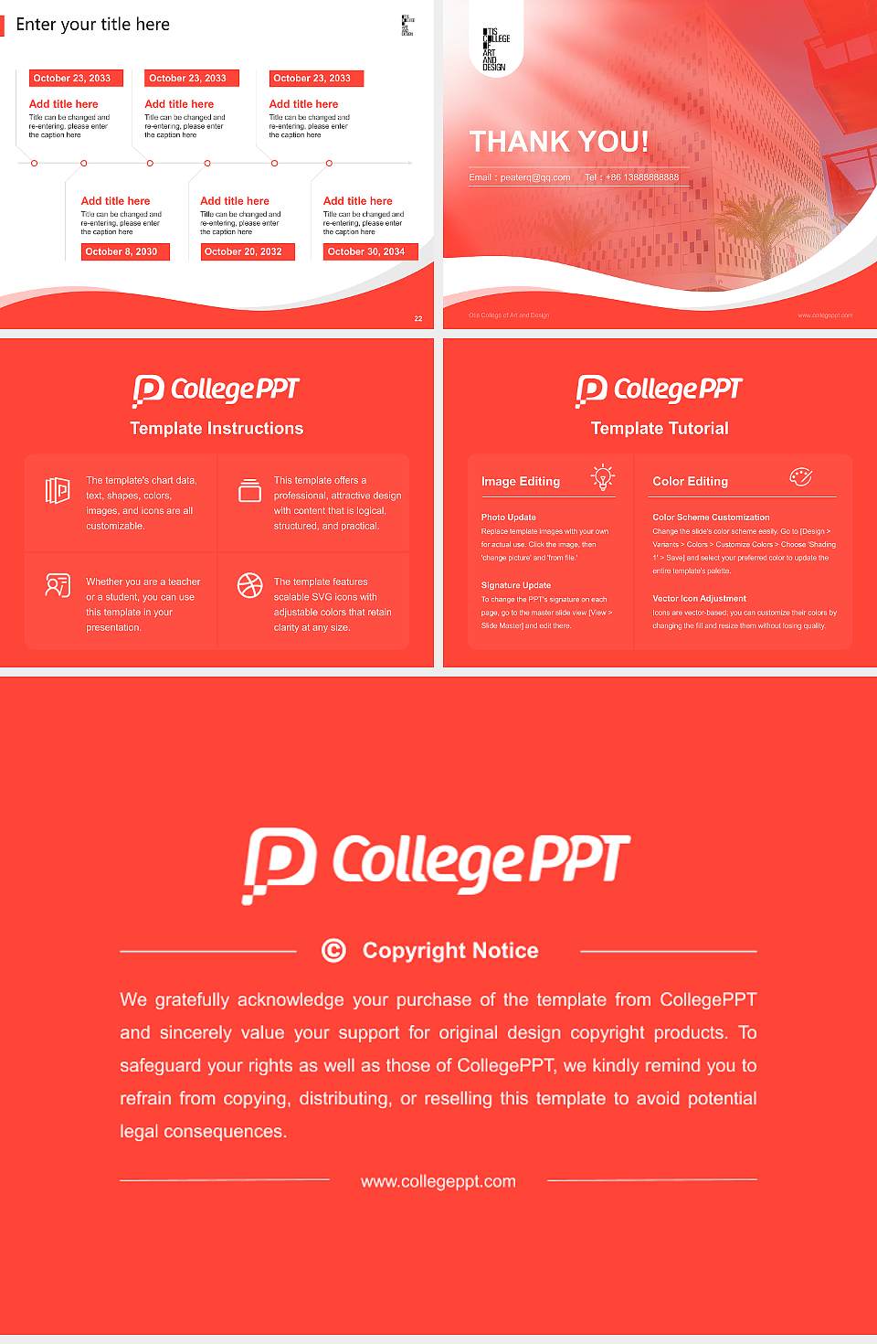 Otis College of Art and Design Lecture Sharing and Networking Event PPT Template4:3 ratio PPT effect preview image4