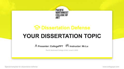 Pacific Northwest College of Art Graduation Thesis Defense PPT Template