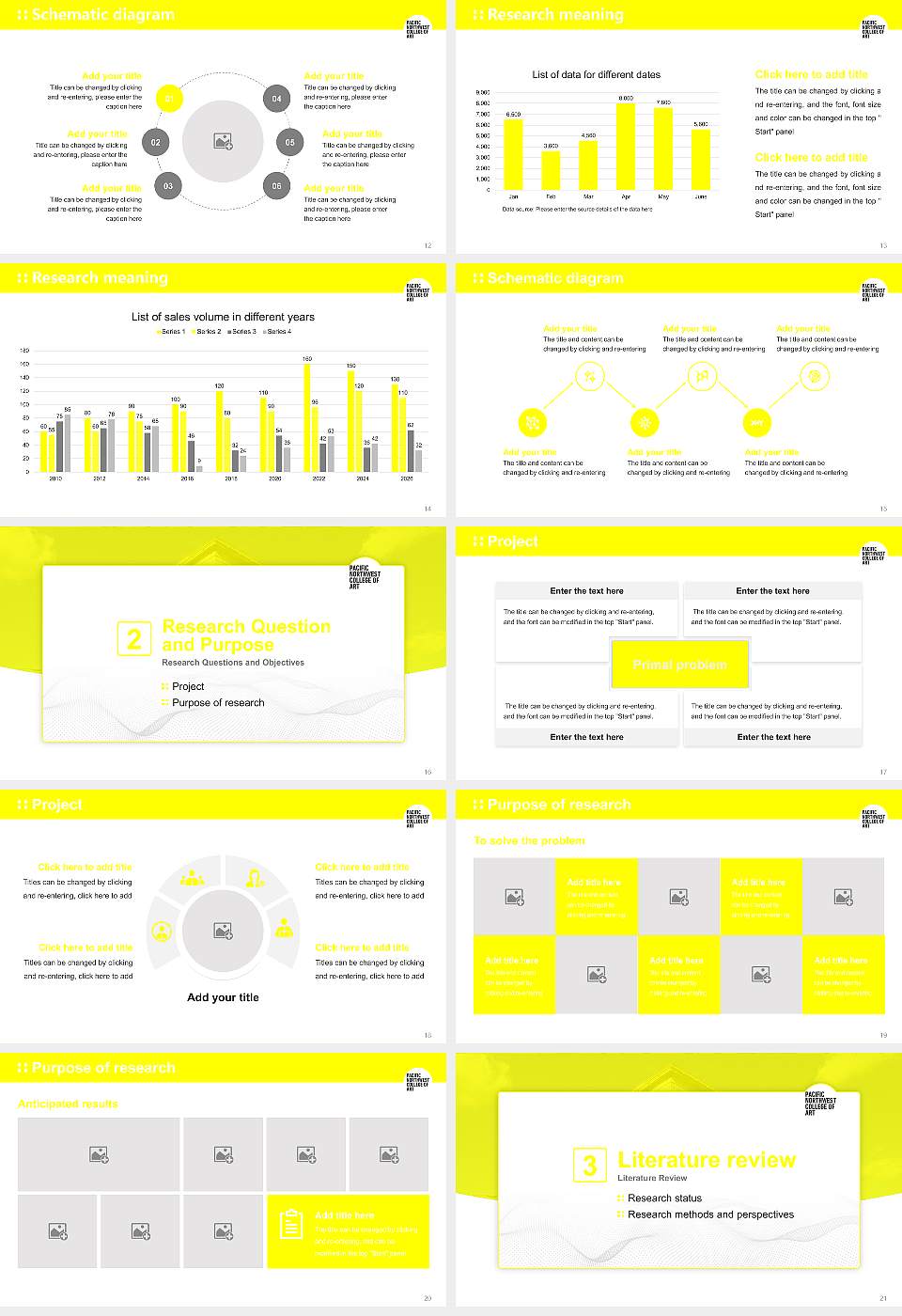 Pacific Northwest College of Art Graduation Thesis Defense PPT Template16:9 ratio PPT effect preview image3