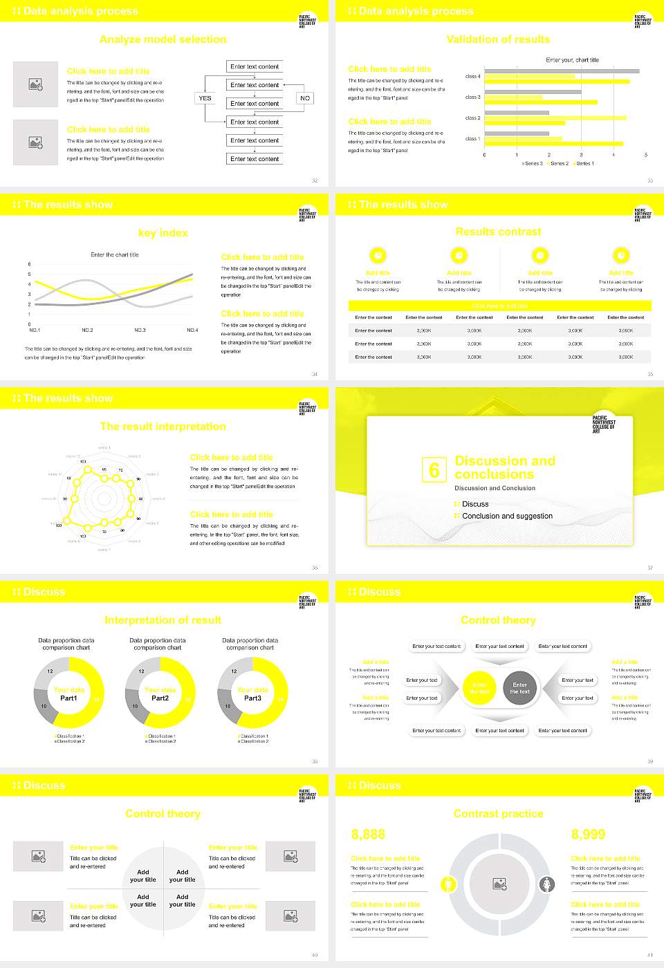 Pacific Northwest College of Art Graduation Thesis Defense PPT Template16:9 ratio PPT effect preview image5