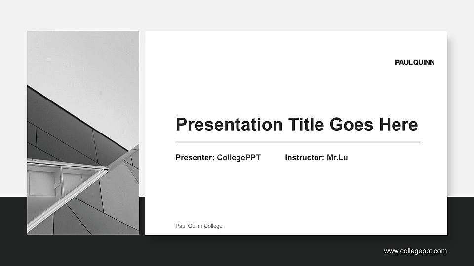 Paul Quinn College General Purpose PPT Template16:9 ratio PPT effect preview image