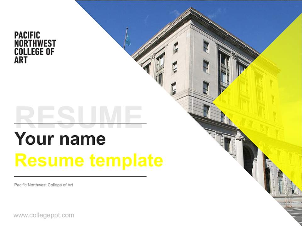 Pacific Northwest College of Art Resume PPT Template4:3 ratio PPT effect preview image5