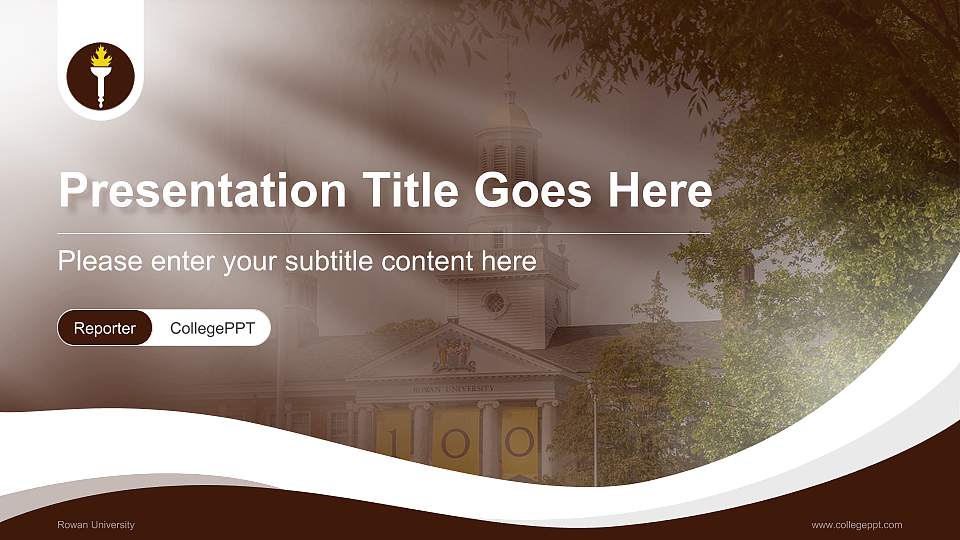 Rowan University Lecture Sharing and Networking Event PPT Template16:9 ratio PPT effect preview image