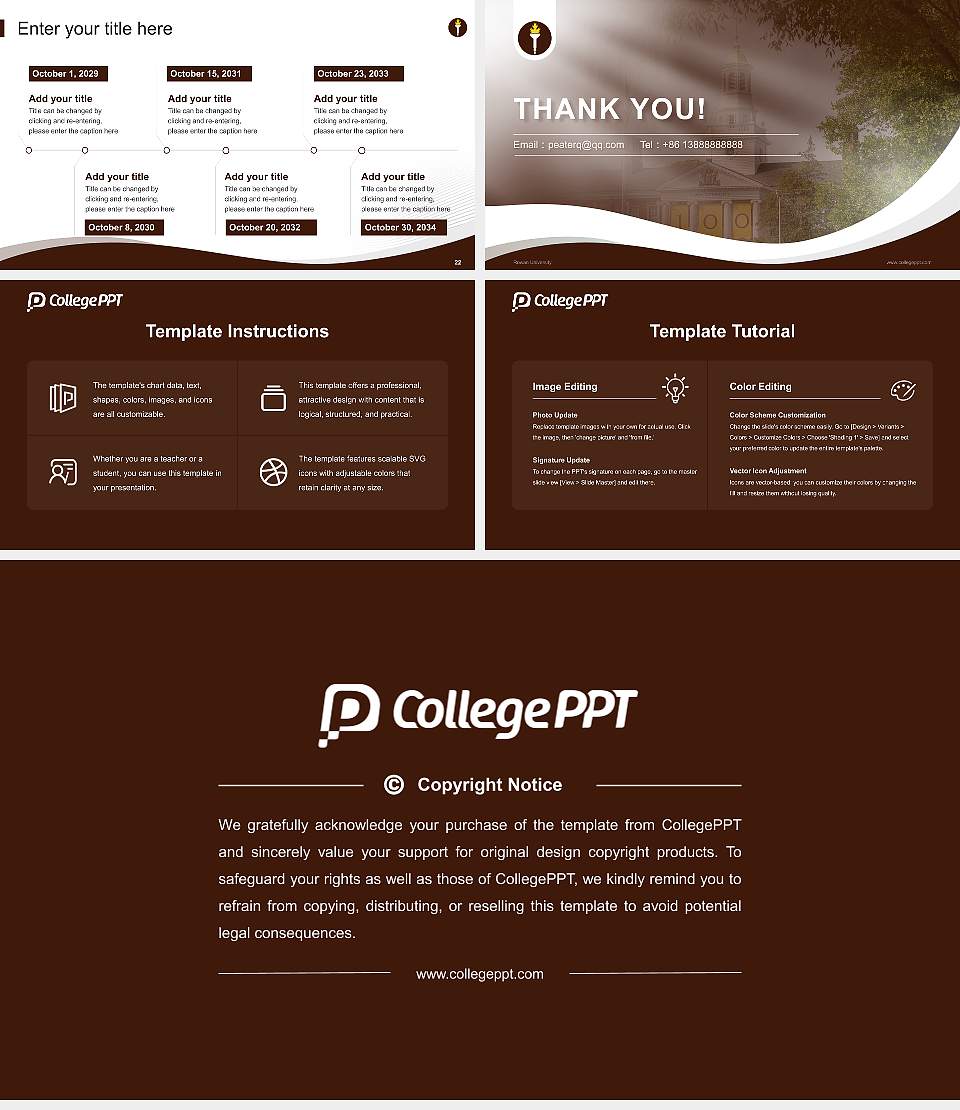Rowan University Lecture Sharing and Networking Event PPT Template16:9 ratio PPT effect preview image4
