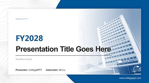 Rockefeller University Academic Presentation/Research Findings Report PPT Template