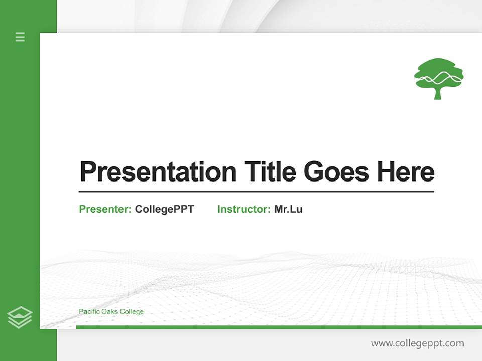 Pacific Oaks College Thesis Proposal/Graduation Defense PPT Template4:3 ratio PPT effect preview image5