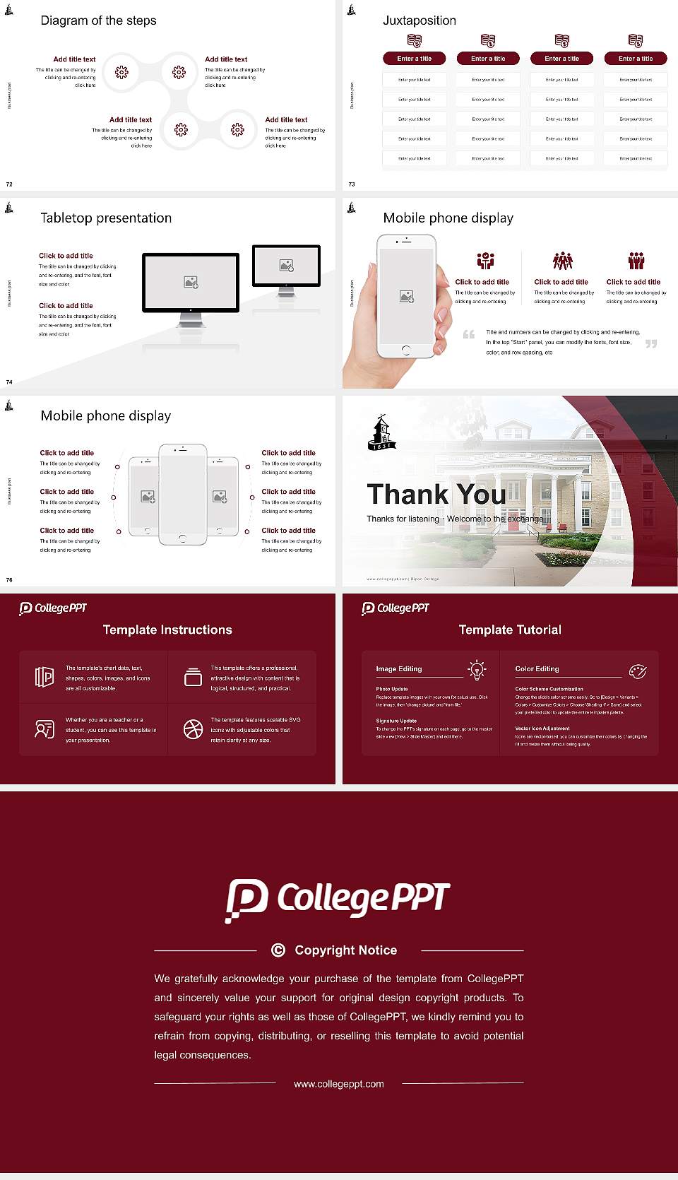 Ripon College Competition/Entrepreneurship Contest PPT Template16:9 ratio PPT effect preview image9