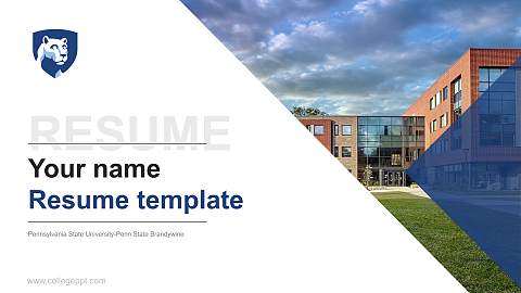 Pennsylvania State University-Penn State Brandywine Resume PPT Template