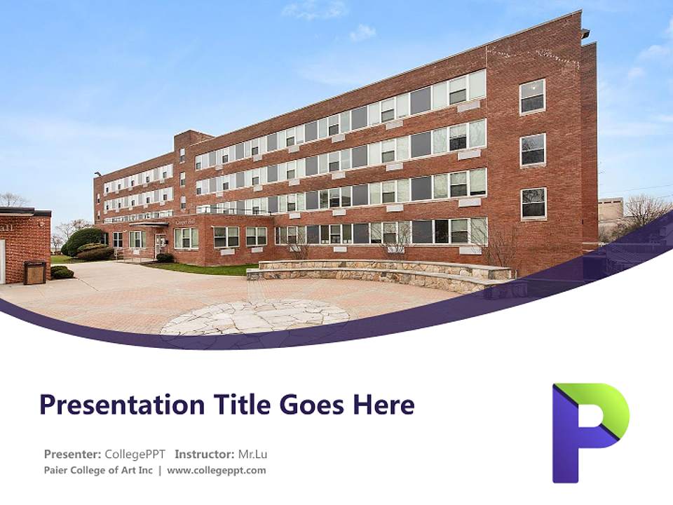 Paier College of Art Inc Course/Courseware Creation PPT Template4:3 ratio PPT effect preview image5