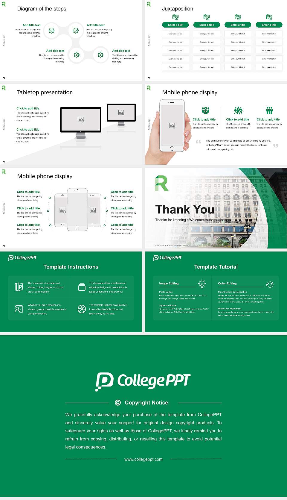 Roosevelt University Competition/Entrepreneurship Contest PPT Template16:9 ratio PPT effect preview image9