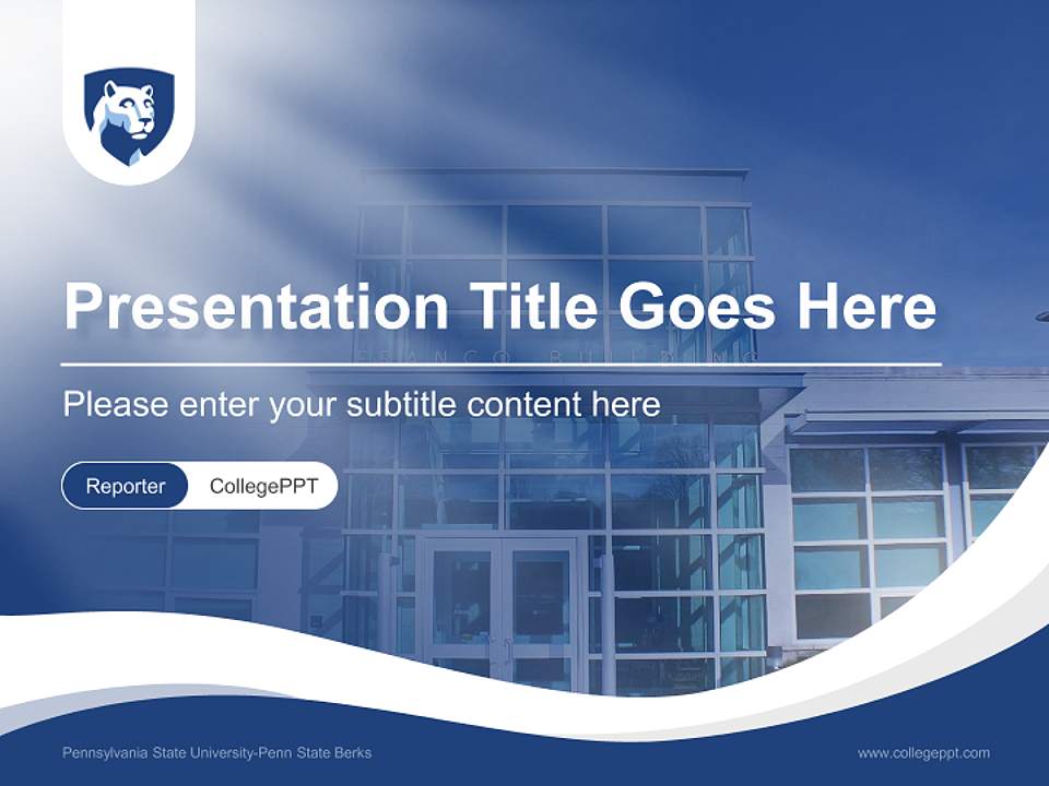 Pennsylvania State University-Penn State Berks Lecture Sharing and Networking Event PPT Template4:3 ratio PPT effect preview image4