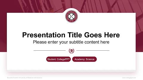Rosalind Franklin University of Medicine and Science National Scholarship Defense PPT Template