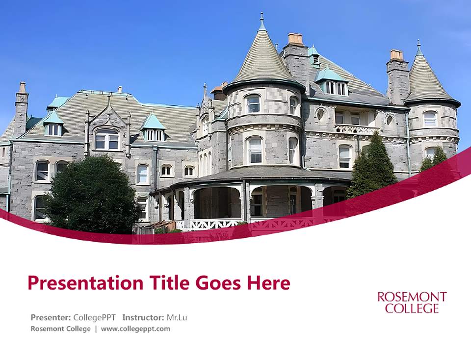 Rosemont College Course/Courseware Creation PPT Template4:3 ratio PPT effect preview image5