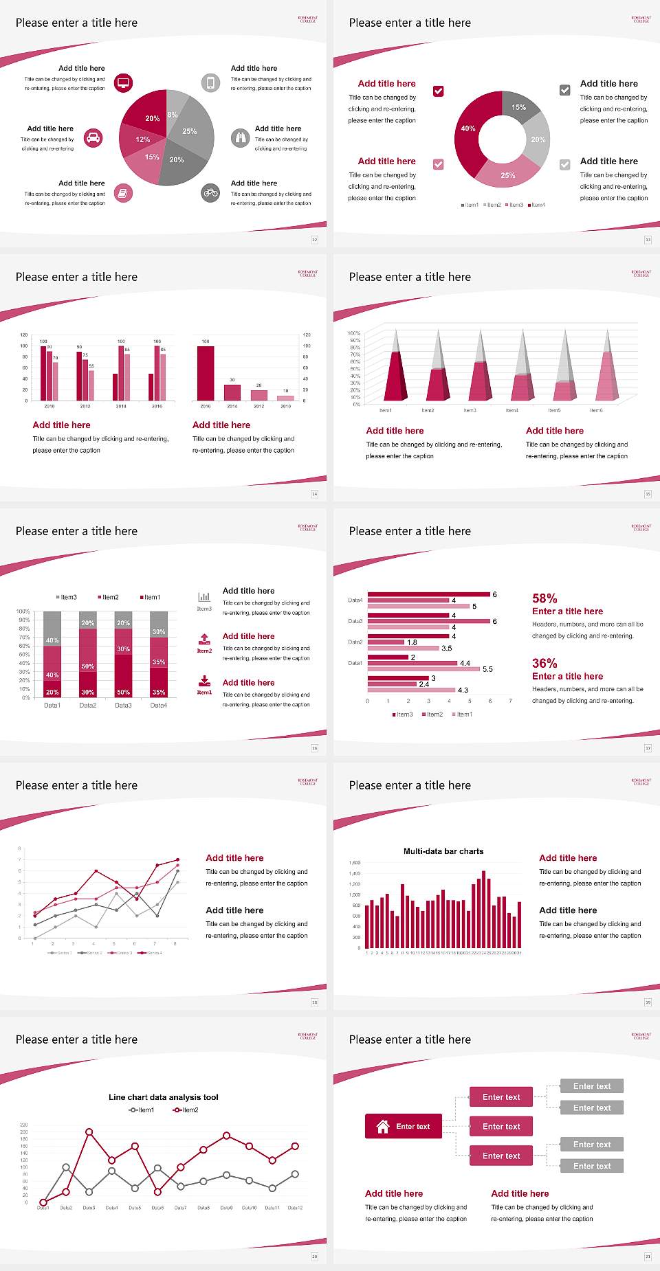 Rosemont College Course/Courseware Creation PPT Template4:3 ratio PPT effect preview image3