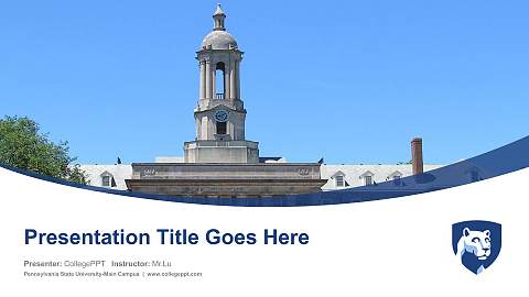 Pennsylvania State University-Main Campus Course/Courseware Creation PPT Template