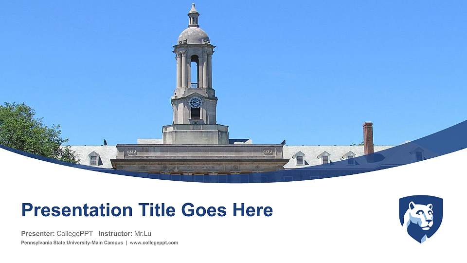 Pennsylvania State University-Main Campus Course/Courseware Creation PPT Template16:9 ratio PPT effect preview image