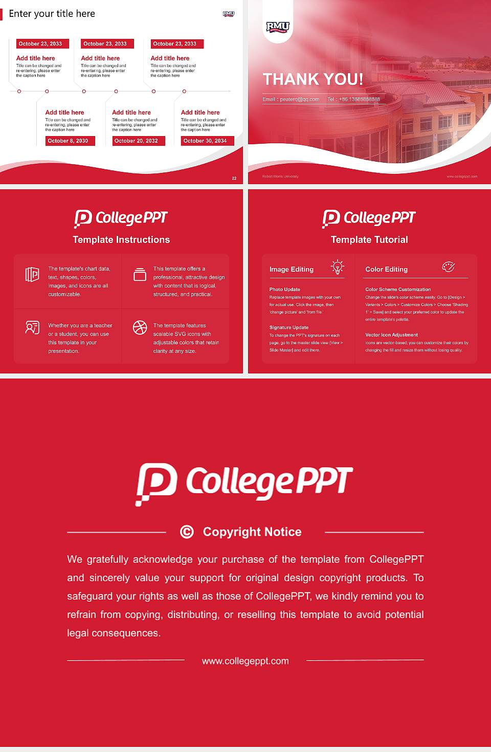 Robert Morris University Lecture Sharing and Networking Event PPT Template4:3 ratio PPT effect preview image4