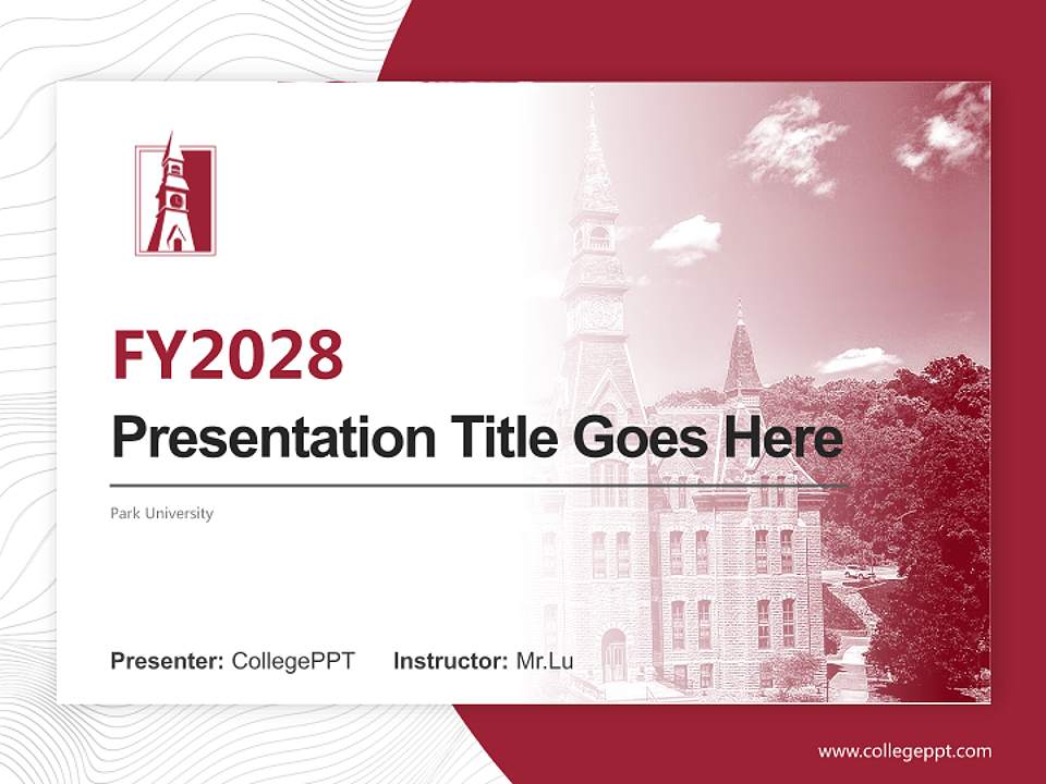 Park University Academic Presentation/Research Findings Report PPT Template4:3 ratio PPT effect preview image5