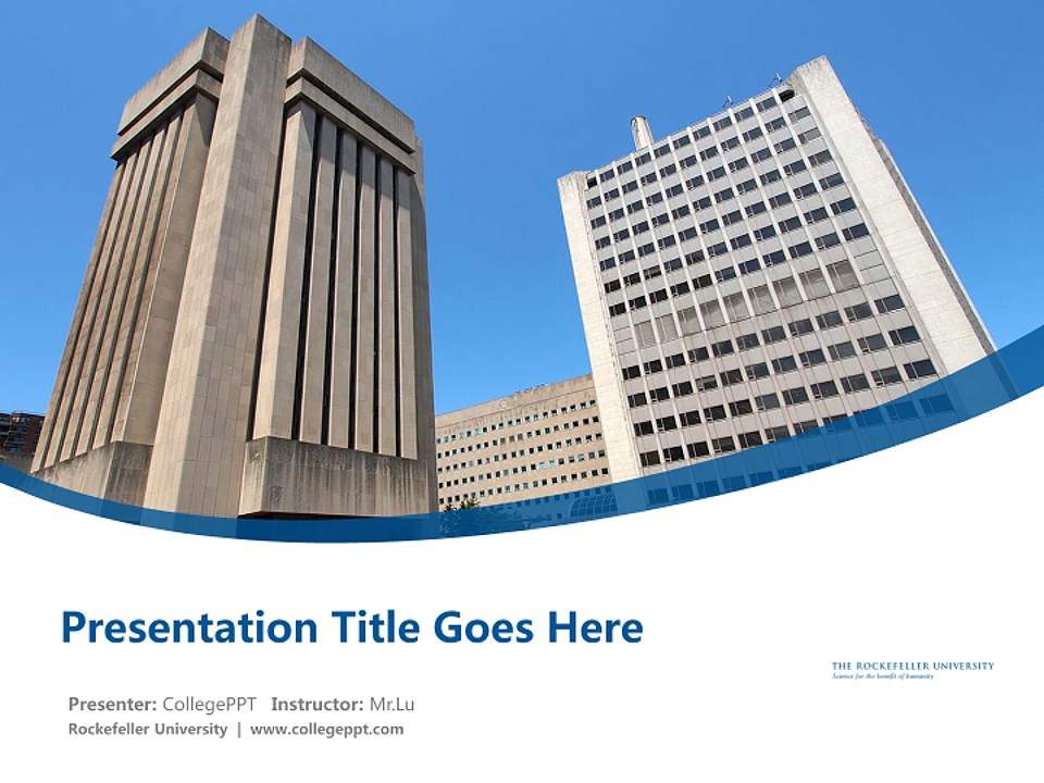 Rockefeller University Course/Courseware Creation PPT Template4:3 ratio PPT effect preview image5