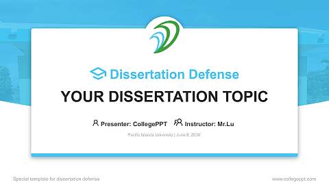 Pacific Islands University Graduation Thesis Defense PPT Template