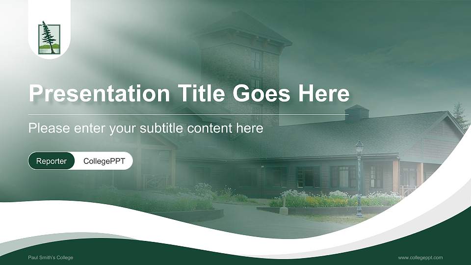 Paul Smith’s College Lecture Sharing and Networking Event PPT Template16:9 ratio PPT effect preview image
