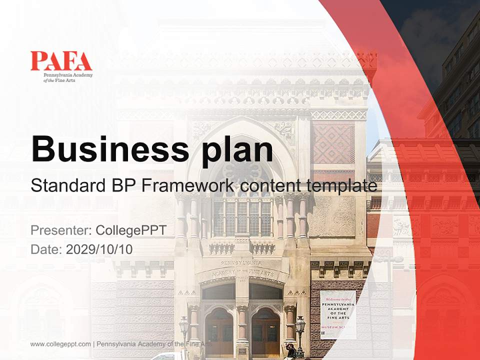 Pennsylvania Academy of the Fine Arts Competition/Entrepreneurship Contest PPT Template4:3 ratio PPT effect preview image9