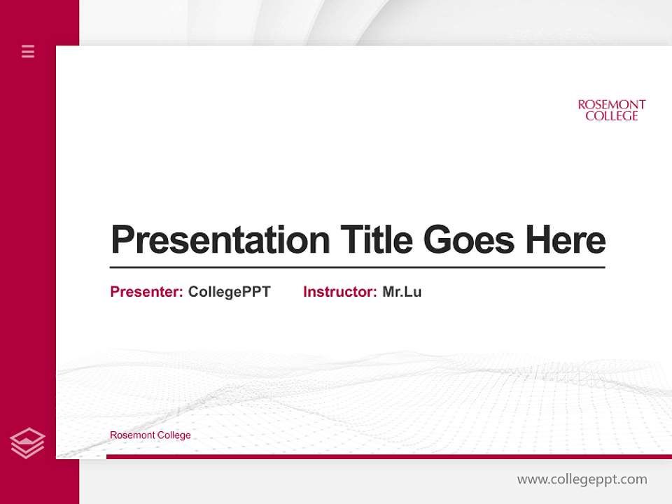 Rosemont College Thesis Proposal/Graduation Defense PPT Template4:3 ratio PPT effect preview image5