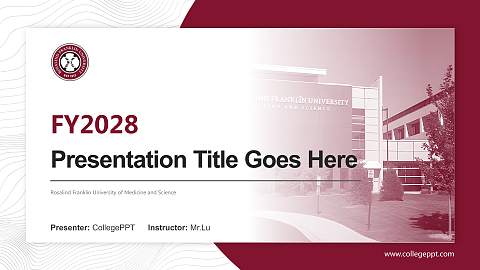 Rosalind Franklin University of Medicine and Science Academic Presentation/Research Findings Report PPT Template
