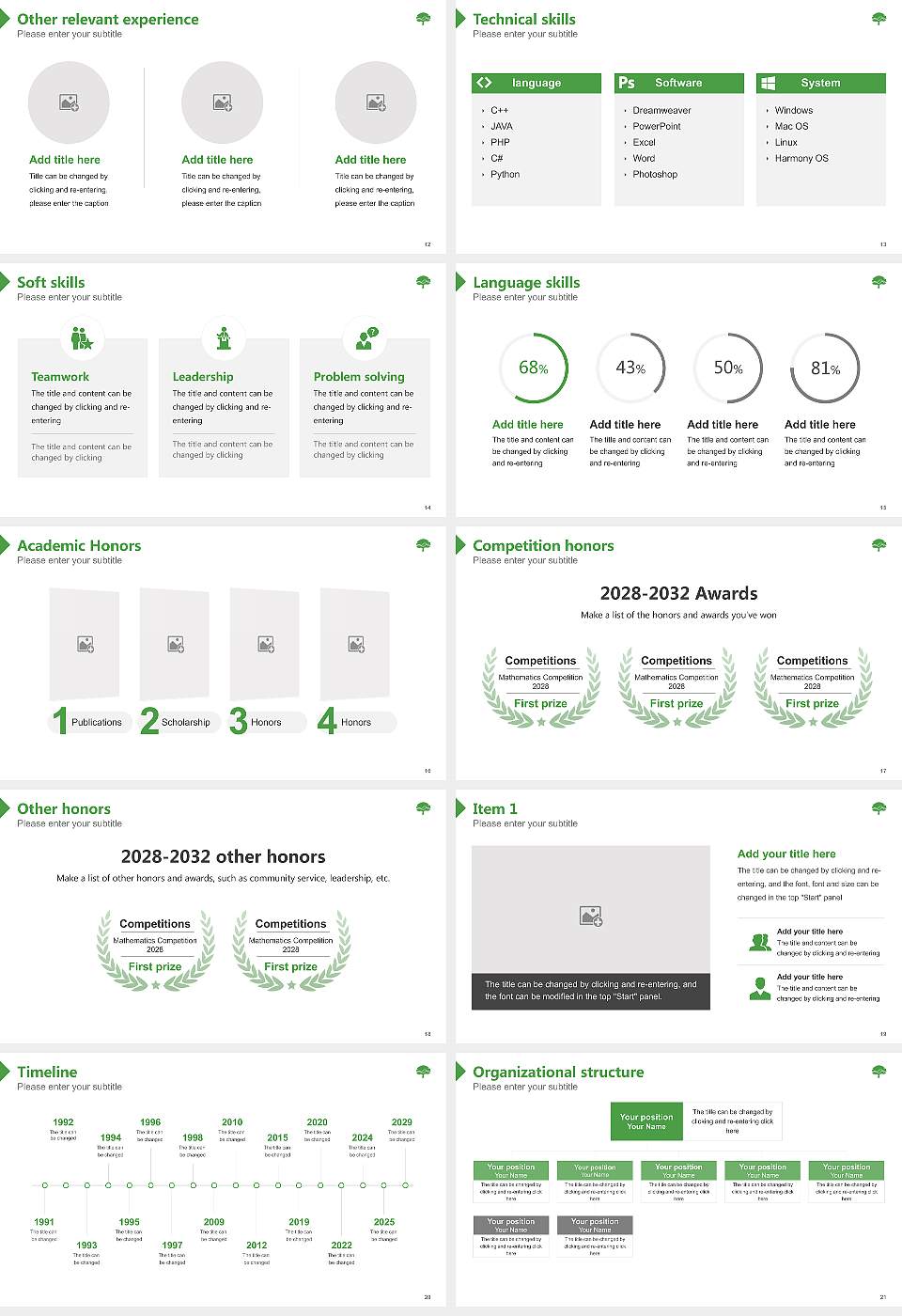 Pacific Oaks College Resume PPT Template16:9 ratio PPT effect preview image3
