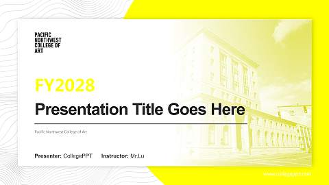 Pacific Northwest College of Art Academic Presentation/Research Findings Report PPT Template